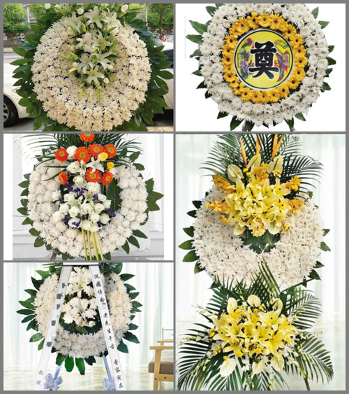 湖南永州道县万家庄街道沿河村花圈速递
